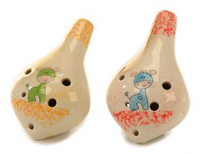 Kinderflöte aus Porzellan 6x4x10cm