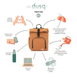 vegane Tasche | Leinwand - Sonnenuntergang Cognac