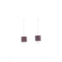 OPTICAL - Pendientes Cubo - Púrpura ciruela