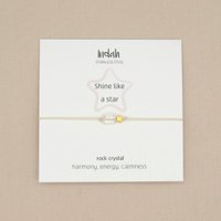 Armband rock, berg kristal, zilver en goud