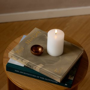 Luna LED-Stumpenkerze. Ø 7,5 x 10 cm