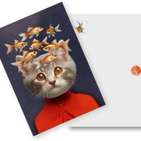 Postkarte Katzen Cats "Purrealistic Kitten"