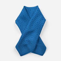 Blue Square Silk Scarf Dalila v1