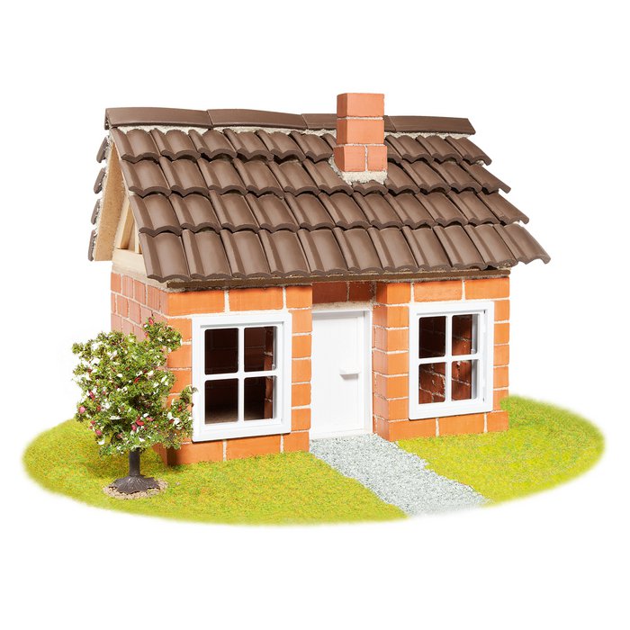 Teifoc Grande Building Blocks 2704300-Villetta di Campagna, Multicolore