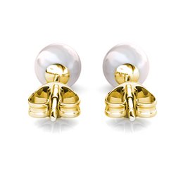Full Moon Pearl Earrings - Gold and Crystal