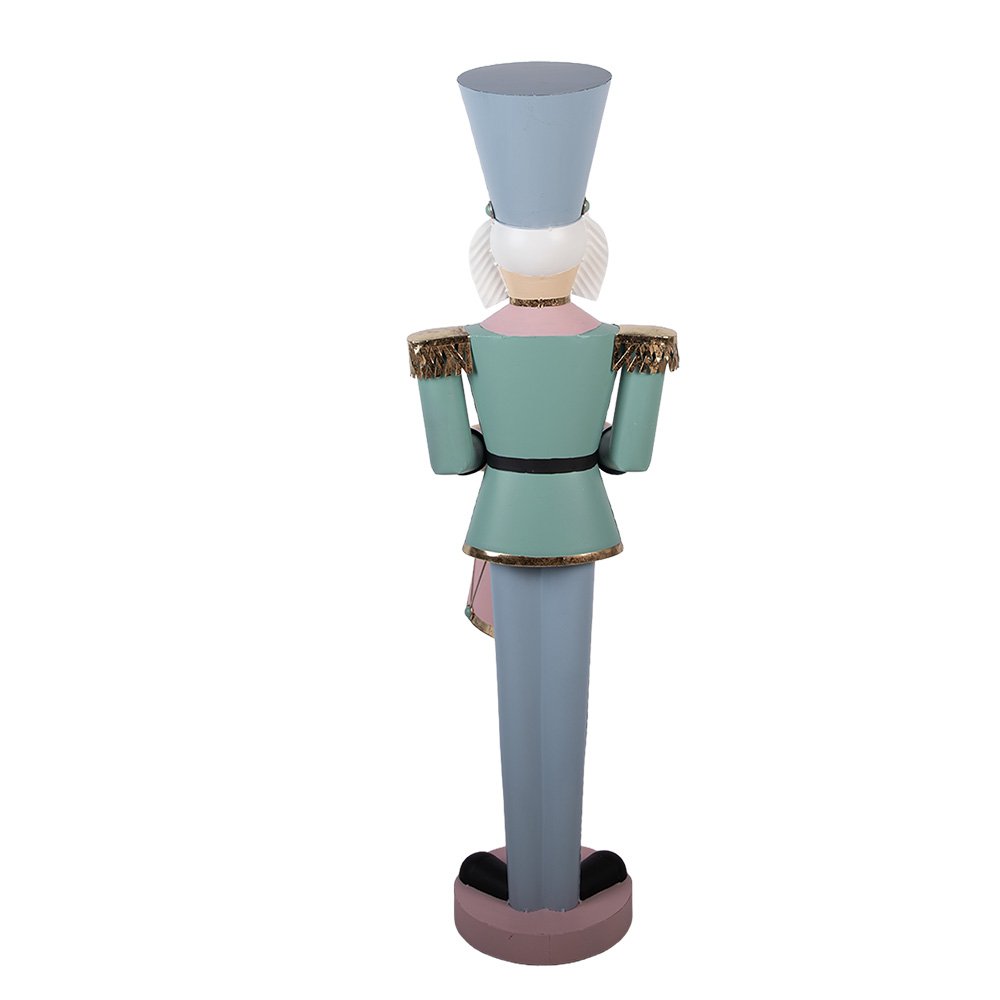 Kerstdecoratie Beeld Notenkraker 37x40x129 cm Groen Metaal