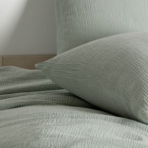 Crinkly - Katoenen mousseline - Tetra - Saliegroen