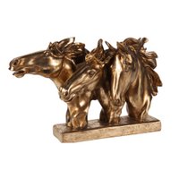 Horses Figurine 27 cm - Gold - Resin