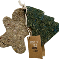 Set mit 2 recycelten Vilt-Weihnachtsfiguren