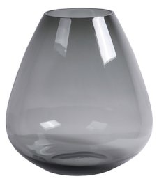 Tall, round gray vase with a smooth, glossy finish. Available in multiple sizes.