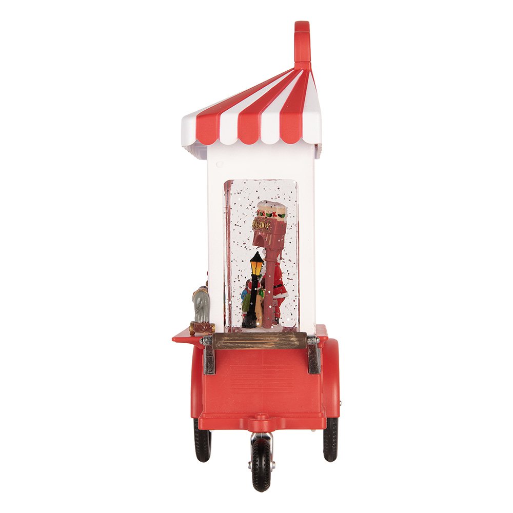 Kerstdecoratie met LED-verlichting en muziek 16x9x27 cm / 3xAA Rood Kunststof