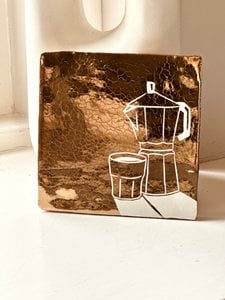 Tegeltje Percolator Goud