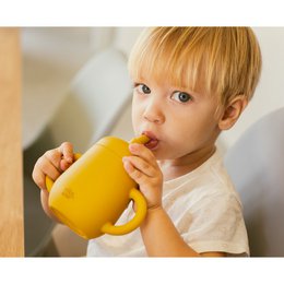 ANTI-DRIP CUP + SILICONE STRAW- DARK PINK