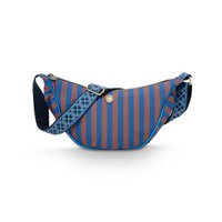 Freya Half Moon Cross Body Bag Stripe Blue 34x10x16cm