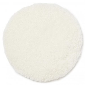 Krullend pad schapenvacht - rond_Wit