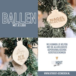 Kerstbal met logo