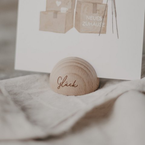 Half-round card stand luck (PU = 6 pieces)