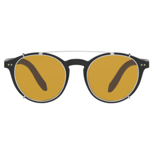 Lennon Blue Light Glasses - Everyday Lens with Heavy Duty Clip-on (black frame)