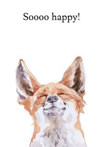 Sustainable card happy fox
