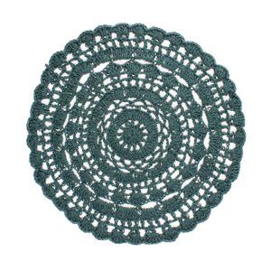 Gehaakte placemat - Blauwgroen