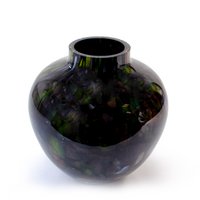 Black Vase - Galaxy - height 17 cm - ø 15 cm - glass