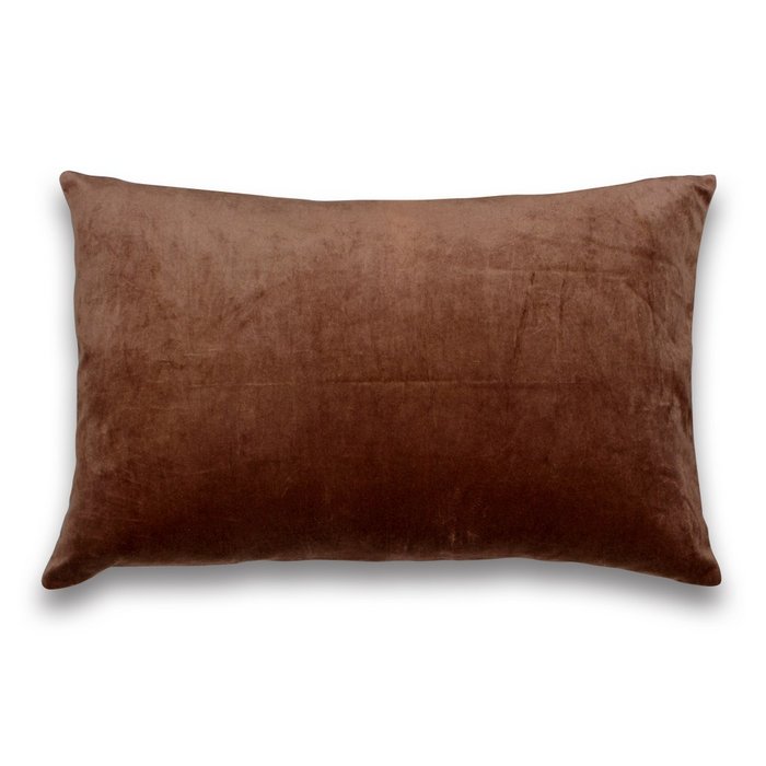 kussen velours terracotta