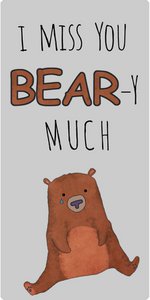 Metal magnet Beary much 10x5 cm