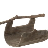 J -Line Dekoration halbe Stam -Griff - Holz - natürlich