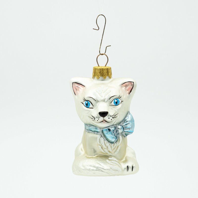 Katze mit Schleife Baumschmuck