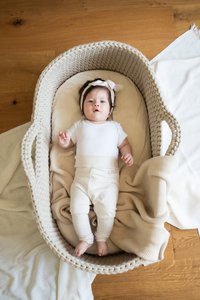 2-teiliges Set aus Leggings und Stirnband für Neugeborene mit Schleife