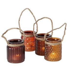 Teelichthalter braun H9cm