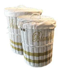 Wäschekörbe S2 mit Leinenbeutel 'Blanchisserie'