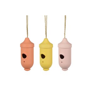 Birdhouse bamboo fiber 9.7x9.7x22.3cm