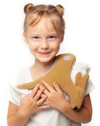 Bio-Körnerkissen, mikrowellengeeignet und aus 100% Naturmaterialien, Wärmekissen für den Nacken, Reh