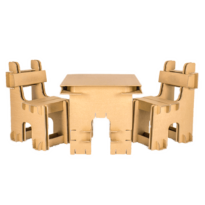 Karton-Set Kindertisch und Kinderstühle