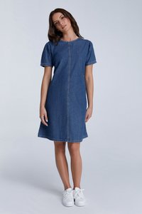 WA7022-311 | Women's denim dress - Crystal Blue