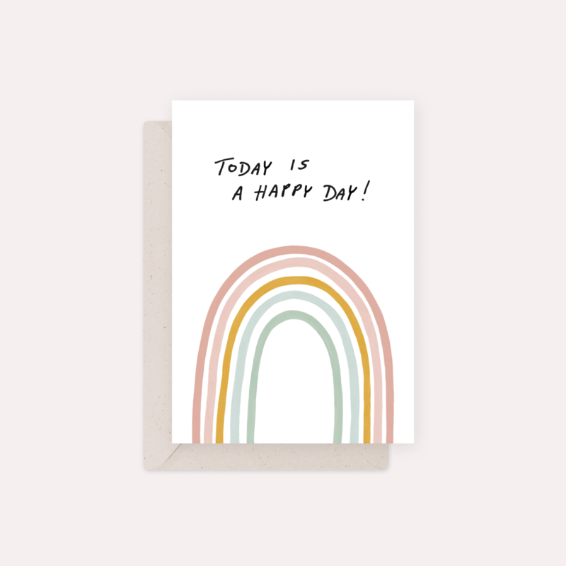 Eco Greeting Card — Happy Day Rainbow