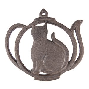 Coasters Pannepot 15x15x1 cm Brown Iron Panner Setter