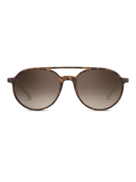  Stylish round sunglasses in bronze, black, and blue with gradient lenses.