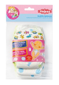 Puppenwindeln, 3 Stück, Gr. 35-50 cm