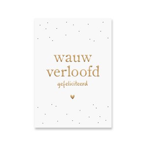 Kaart Verloofd | Goudfolie
