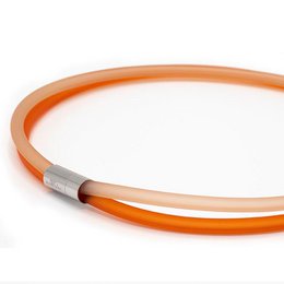 Cadena de goma, 2 hilos naranja/champagne