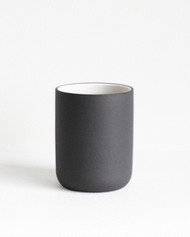 Dark gray ceramic coffee mug with a capacity of 150 ml.