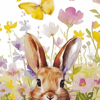 Servietten Bunny in Meadow