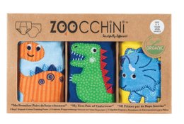 Colorful dinosaur-themed training pants for boys, sizes 3-4 years.