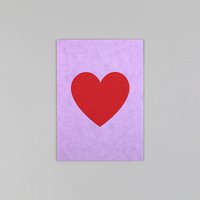 Postkarte Holzschliff Helene Herz