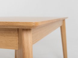 WOODYOU mesa de comedor 160x90 desplegable - roble sólido