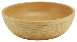 Drewniana miska - miska na owoce - salaterka - model Carved Low - natural - różne rozmiary