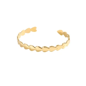 LOUIZ Hartjes Bangle 14K Goldplated