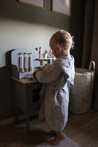 Biologische Mousseline Badjas 24-36 maanden (grijs)